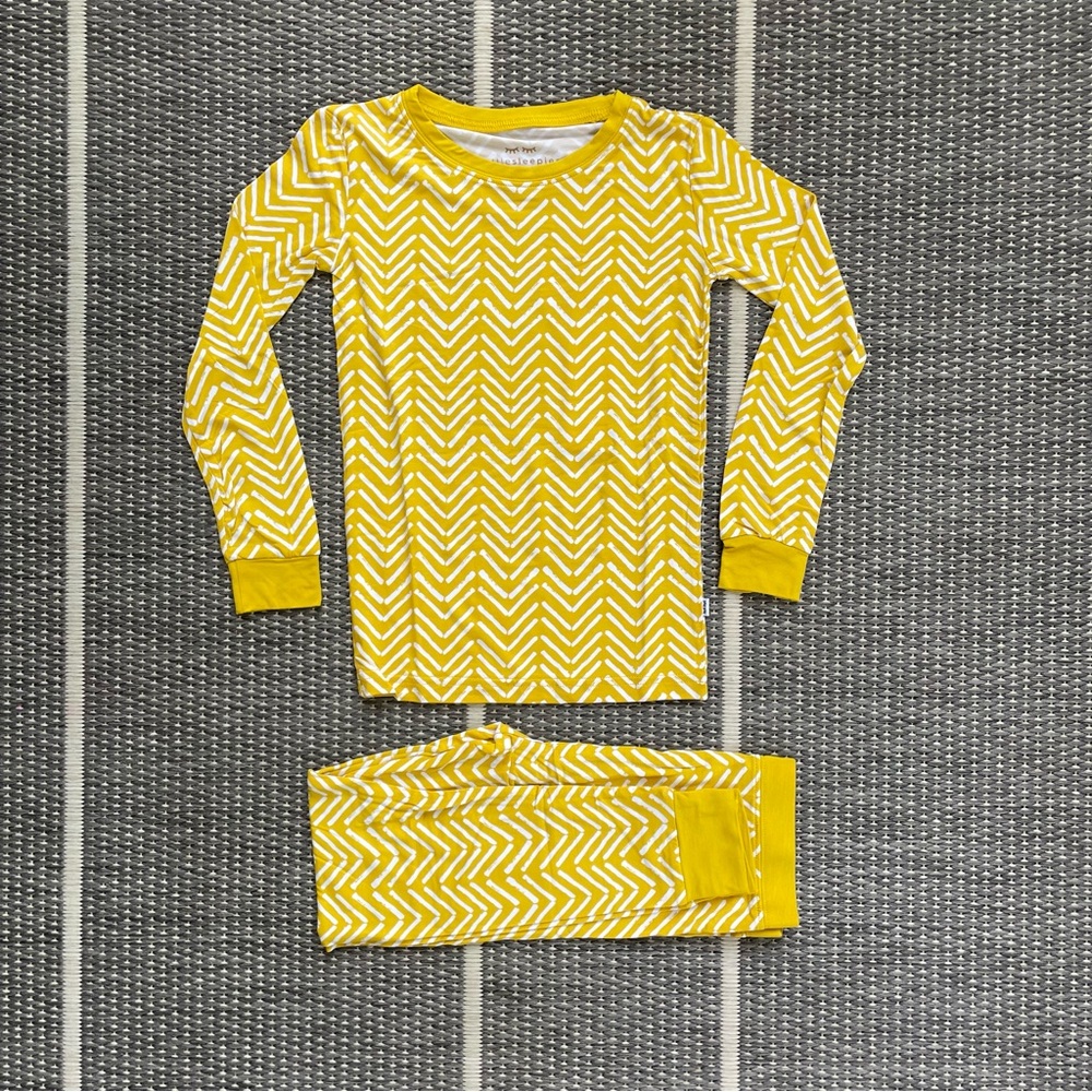 Little Sleepies Sunny Chevron Bamboo Viscose Two Piece Pajama Set, 5/6